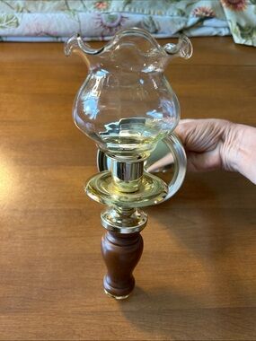 Homco Wall Sconce with clear votive holder